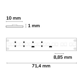 Preview: LED CRI90 Sunset Dim-to-warm (via PWM) Flexband, 24V DC, 12W, IP20, 1800-3000K, 224 LED/m