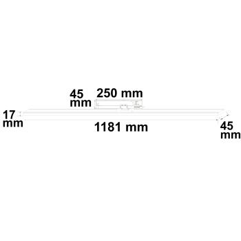 Preview: 3-PH Linearleuchte prismatisch, 120cm, 42-56W, schwarz, 3000|3500|4000K, CRI90