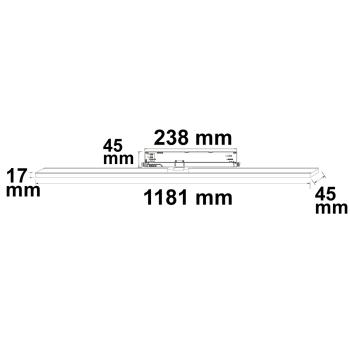 Preview: 3-PH Linearleuchte prismatisch, 120cm, 40W, schwarz, 3000|3500|4000K, CRI90, DALI dim