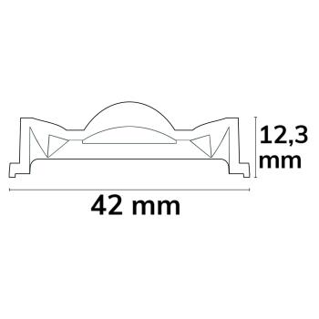 Preview: Einschubcover 60° Linse für 3-PH Linearleuchte prismatisch, 120cm