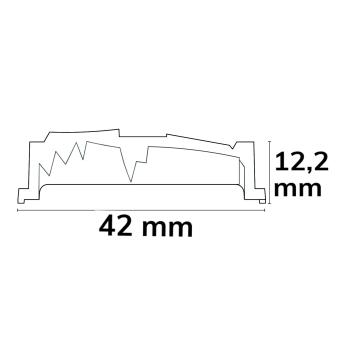 Preview: Einschubcover 25° Linse asymmetrisch für 3-Phasen Linearleuchte prismatisch, 120cm