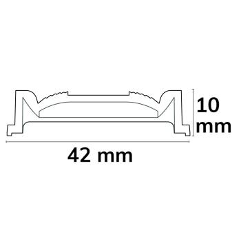 Preview: Einschubcover 2x25° Linse doppelt-asymmetrisch für 3-Phasen Linearleuchte prismatisch, 120cm