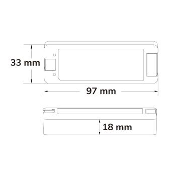 Preview: Sys-Pro Push/Funk Soft-On/Soft-Off PWM-Dimmer, 1 Kanal, 12-48V DC 8A