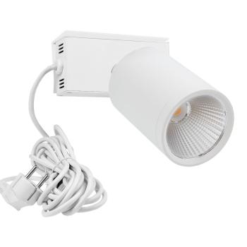 LED Strahler mit Montagebügel und Schukostecker, 40W, 36°, schwenkbar, weiß matt, 3000K, CRI>90