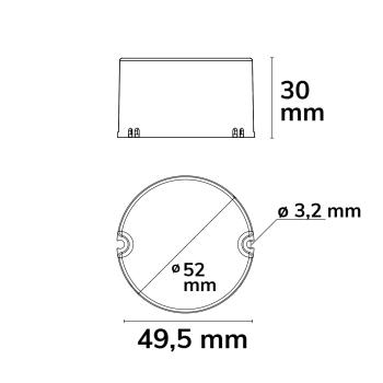 Preview: LED Schalterdosen-PWM-Trafo 24V/DC, 12-25W, Tiefe 30mm, IP65, dimmbar, SELV