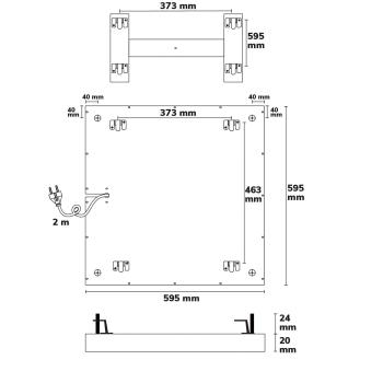 Preview: Infrarot-Panel BEST STANDARD, 595x595mm, 320W