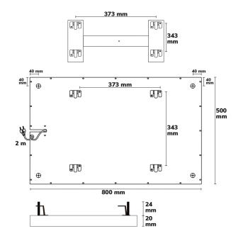 Preview: Infrarot-Panel BEST STANDARD 500x800mm, 370W