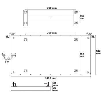 Preview: Infrarot-Panel BEST STANDARD 592x1192mm, 630W
