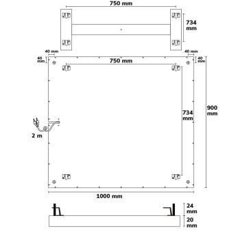 Preview: Infrarot-Panel BEST STANDARD, 900x1000mm, 865W