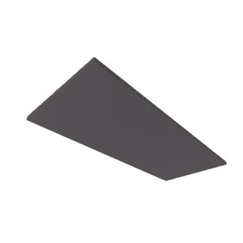 Akustikabsorber H25 für Leuchtenrahmen mit Innenformat 592x1500mm, anthrazit