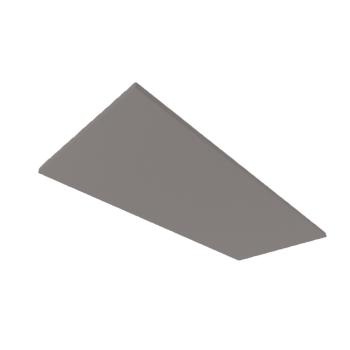 Akustikabsorber H25 für Leuchtenrahmen mit Innenformat 592x1500mm, grau