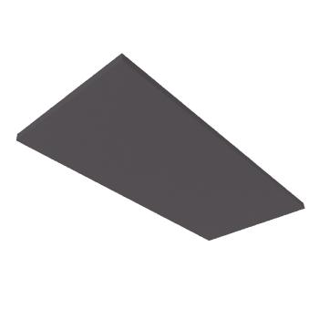 Akustikabsorber H25 für Leuchtenrahmen mit Innenformat 500x1192mm, anthrazit