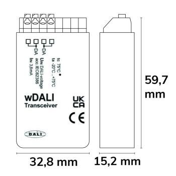 Preview: DALI Receiver zur Weiterleitung von Befehlen des DALI Funktransmitters auf die DALI Bus Linie