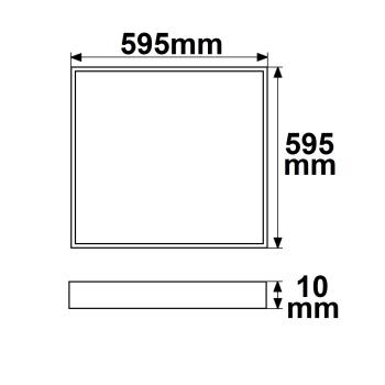 Preview: LED Panel Professional Line 600 UGR<19 4H/8H, 36W, weiß RAL9016, neutralweiß, PowerSwitch 21-40W