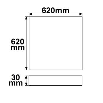 Preview: LED Panel Backlight Line 625 UGR<19 8H/8H, CRI90, 36W, ColorSwitch 3000|4000|6000K, PowerSwitch