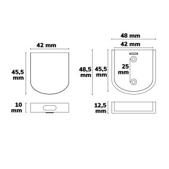 Preview: Sys-Pro Einbau Wisch- oder Türkontakt Funk-Sensor, kapazitiv, inkl. CR2450 Batterie