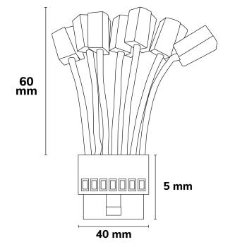 Preview: FastFix LED Linearsystem R XL Einspeiseadapter 7-polig, 15A