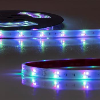 LED GROW Flexband, 48V DC, 17W/m, IP67, PPF 15,1 µmol/s, 5m Rolle, 50cm Trennstelle, 4x24 LED/m