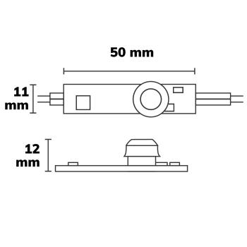 Preview: Mini PIR Bewegungssensor zum Einbau in LED-Lichtprofile, 12-24V DC 3A
