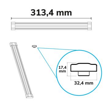 Preview: LINKLINE50 UP-Modul 5W für 60cm LED Hängeleuchte LINKLINE50 weiß