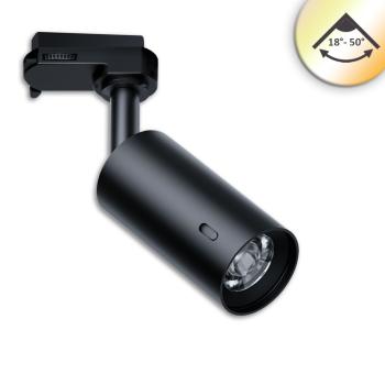 3PH Strahler SELECT 8W UGR<19, 18°-50°, schwarz, ColorSwitch 2700-5000K, CRI90, dimmbar