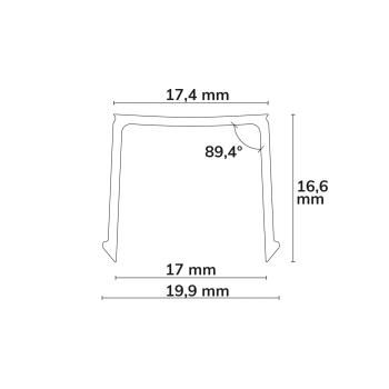 Preview: COVER schwarz/matt für Track48 Aufbauschiene flat (H25), 200cm, 25% Transmission
