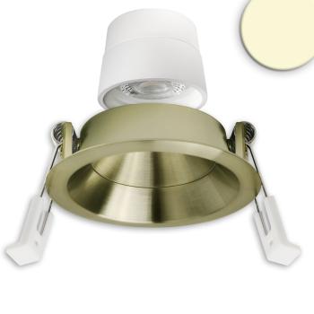 LED Einbaustr. Back68, messing geb., rund, 5W, CRI90, 2700K, schwenkbar, rückvers., UGR<12, dimmbar