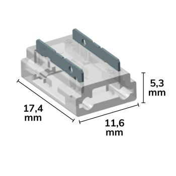 Preview: Kontakt-Verbinder Multi (max. 5A) K3-210 für 2-pol. IP20 Flexstripes mit Breite 10mm