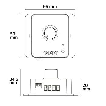 Preview: Sys-Pro Funk Multi-PWM Drehdimmer, 3s Soft-On/Soft-Off, 1 Kanal, 12-24V DC 8A, 36-48V DC 6A
