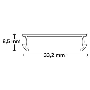 Preview: Abdeckung COVER29 opal/satiniert für Profil LAMP30 V1+V2, 300cm