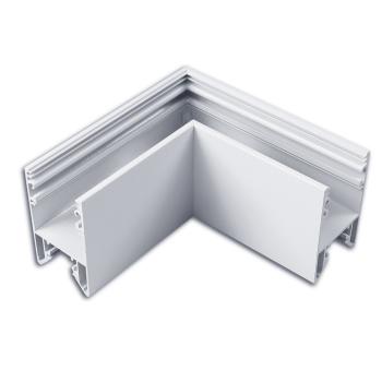 HALON 90° Eck, geschweißt, 120x120mm, silber pulverbeschichtet, exkl. Cover