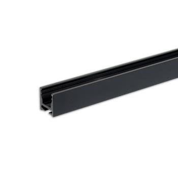 Gardinenprofil Curtain10 ONE FLAT, schwarz RAL 9005, 200cm