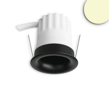 LED Einbaustrahler BACK32, schwarz matt, rund, 5W, CRI90, 2700K, rückversetzt, Honeycomb, dimmbar
