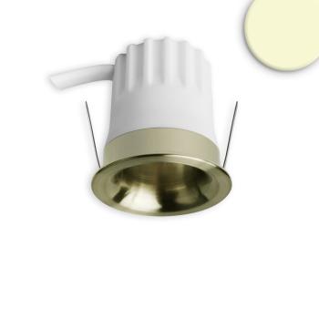 LED Einbaustrahler BACK32, messing geb., rund, 5W, CRI90, 3000K, rückversetzt, Honeycomb, dimmbar