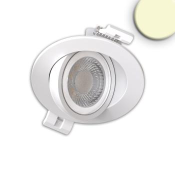 LED Einbaustrahler Sphere-68 schwenkbar, 6W, 40°, 2700|3000|4000K, CRI90, weiß, dimmbar