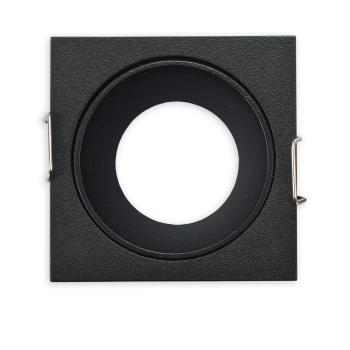 Einbaurahmen für MR11/GU10 Mini Spots, eckig, schwarz