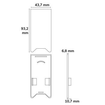 Preview: Endkappe EC121 mit Lichtfalle, silber für Leuchtenprofil HALON mit U-Cover C68, 2 Stück
