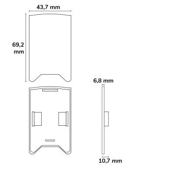 Preview: Endkappe EC119 mit Lichtfalle, silber für Leuchtenprofil HALON mit Cover C29/C61, 2 Stück