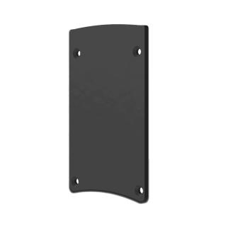 Endkappe EC124 Aluminium schwarz für Leuchtenprofil HALON mit Cover C29/C61