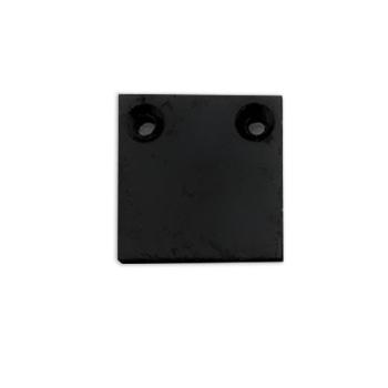 Endkappe Alu EC132 für Curtain10 ONE FLAT, 2 Stück, schwarz
