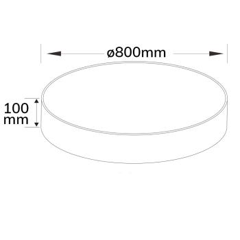 Preview: LED Deckenleuchte UGR<19 2H, schwarz, 70W, IP44, DN800, ColorSwitch 2700|3000|4000K, DALI dimmbar