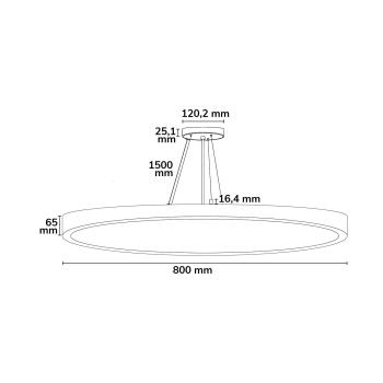 Preview: LED Hängeleuchte UGR<19 2H, weiß, 60W|70W+6W, IP42, DN800, 2700|3000|4000K, dimmbar, Up&Down