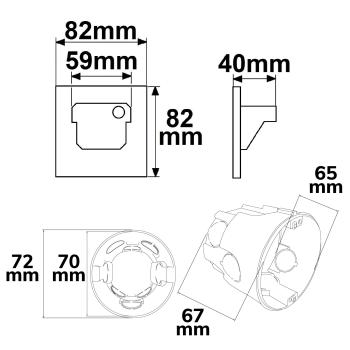 Preview: LED Wandeinbauleuchte Sys-Wall68 230V, PIR Master/Slave, 3W, 3000|4000|6000K, exkl. Dose/exkl. Cover
