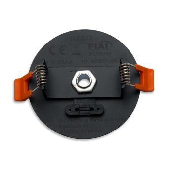 Preview: ISOLED Einbau-Deckenbaldachin rund, 85 mm, schwarz – weitere Ansicht
