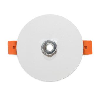 Einbau Deckenbaldachin rund, max. 68mm Ausschnitt, AD 85mm, max. 9mm Kabeldurchm, weiß