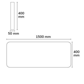 Preview: Akustik-Aufbau-BAFFEL LAMP30H 37W anthrazit, 1500mm, Linse 60°, TRIAC dimmbar, 4000K
