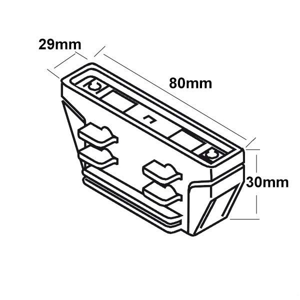 3-Phasen Classic Linear-Verbinder stromführend, weiß