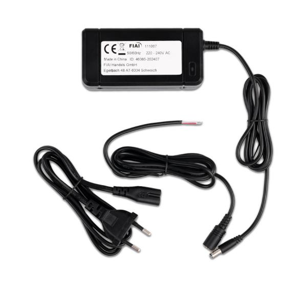 Trafo 24V/DC, 0-60W, mit Rundstecker und Flachstecker