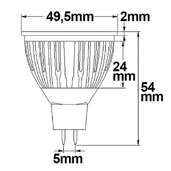 MR16 LED Strahler 5,5W COB, 38°, kaltweiß, dimmbar