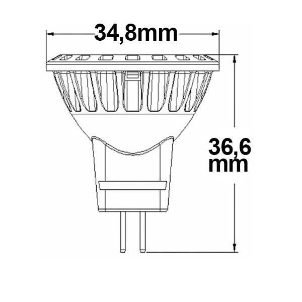 MR11 LED 2W diffus, 120°, warmweiß
